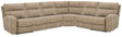 Next-Gen DuraPella Sand Microfiber 6-Piece Power Reclining Sectional