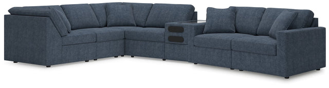 Modmax Ink Performance Fabric,Next-Gen Nuvella™ 7-Piece Sectional with Audio Console