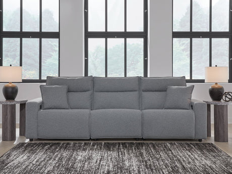 Modmax Salt and Pepper Next-Gen Nuvella™ 3-Piece Power Reclining Sectional
