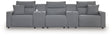 Modmax Salt and Pepper Next-Gen Nuvella™ 5-Piece Power Reclining Sectional