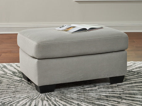 Greenbriar Smoke Velvet Ottoman