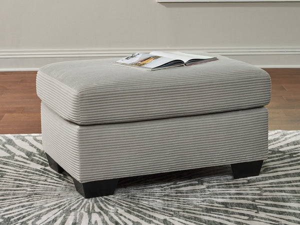 Greenbriar Smoke Velvet Ottoman