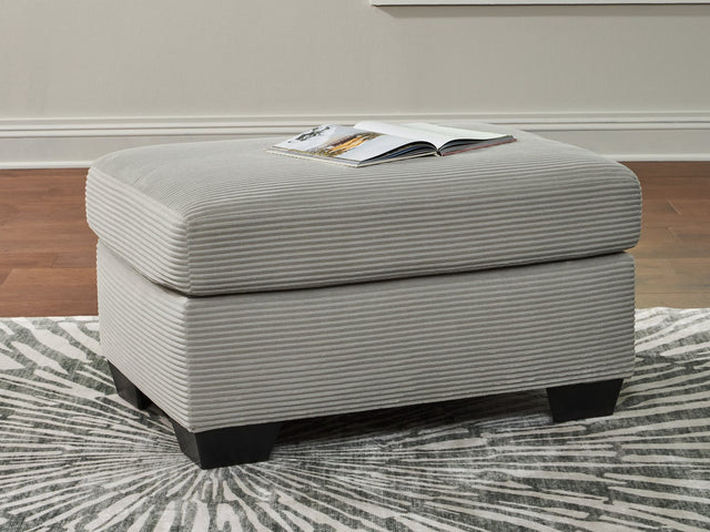Greenbriar Smoke Velvet Ottoman