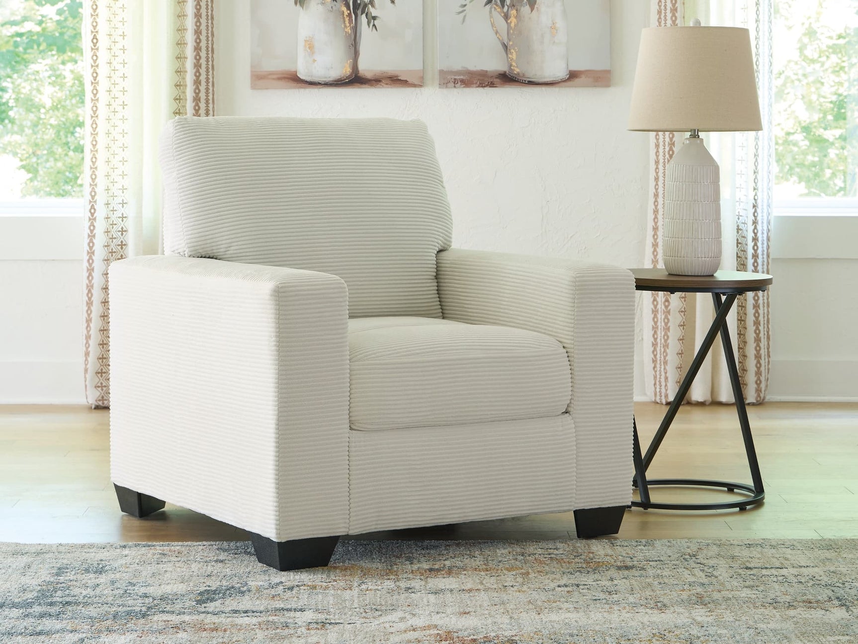 Greenbriar Ivory Velvet Chair