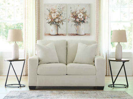 Greenbriar Ivory Velvet Loveseat