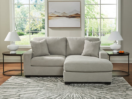 Greenbriar Smoke Velvet Sofa Chaise