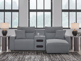 ModMax II Salt and Pepper Next-Gen Nuvella™ 3-Piece Power Reclining Sectional with Chaise