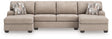 Seyler Lane Hemp Chenille 3-Piece Sectional with Double Chaise