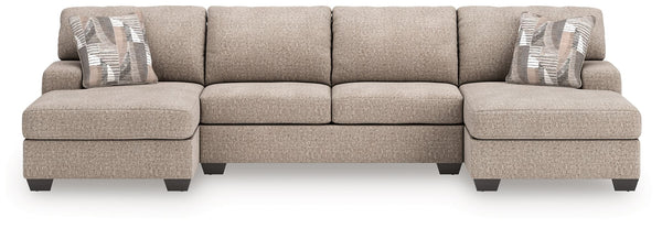 Seyler Lane Hemp Chenille 3-Piece Sectional with Double Chaise