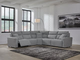 ModMax II Salt and Pepper Next-Gen Nuvella™ 5-Piece Power Reclining Sectional