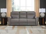 5Z-Comfort Coin Leather Power Reclining Sofa