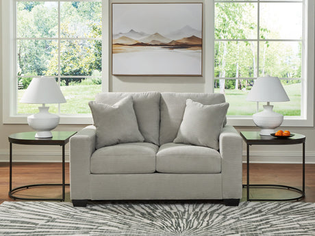 Greenbriar Smoke Velvet Loveseat