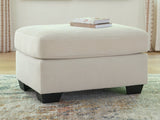 Greenbriar Ivory Velvet Ottoman