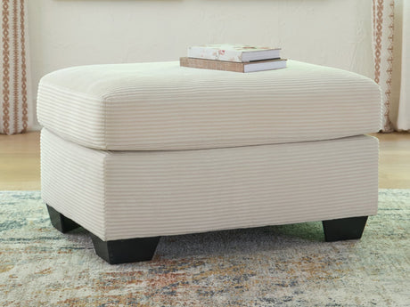 Greenbriar Ivory Velvet Ottoman