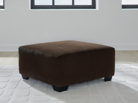 Kimlee Chocolate Velvet Oversized Accent Ottoman