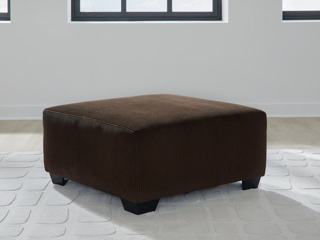 Kimlee Chocolate Velvet Oversized Accent Ottoman