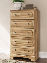 Aleaport Warm Brown Chest of Drawers