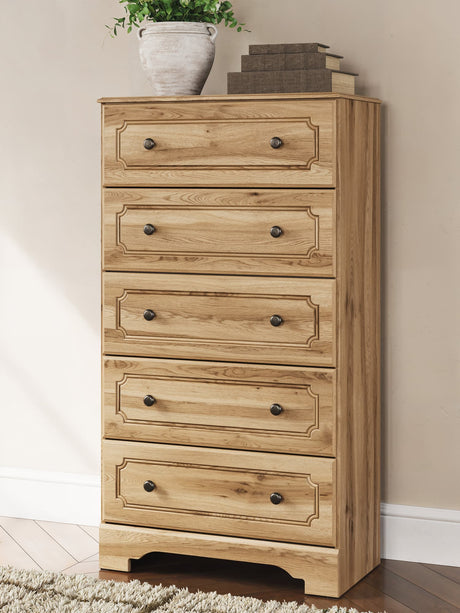 Aleaport Warm Brown Chest of Drawers