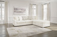 Chessington Ivory 2-Piece Sectional with Ottoman