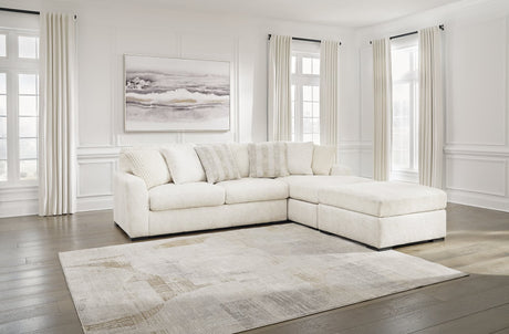 Chessington Ivory 2-Piece Sectional with Ottoman