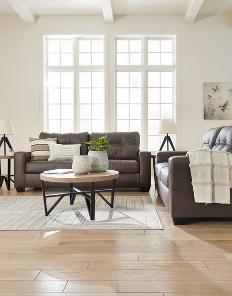 Barlin Umber Mills Sofa and Loveseat