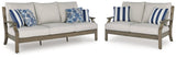 Rainier Brown/Beige Ranch Outdoor Sofa and Loveseat