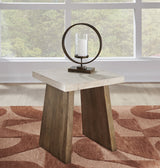 Brendalhouse Light Brown Coffee Table with 1 End Table