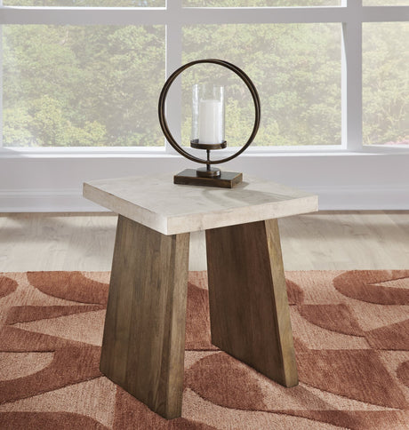 Brendalhouse Light Brown Coffee Table with 2 End Tables