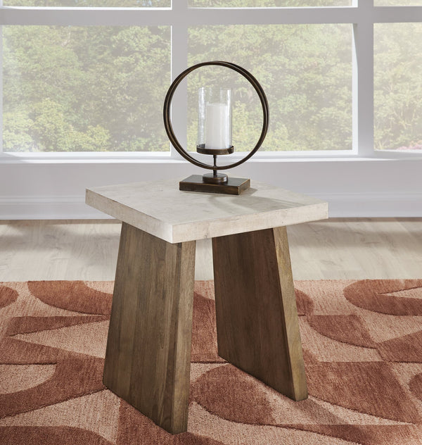 Brendalhouse Light Brown Coffee Table with 2 End Tables