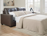 Barlin Mills Umber Faux Leather Queen Sofa Sleeper