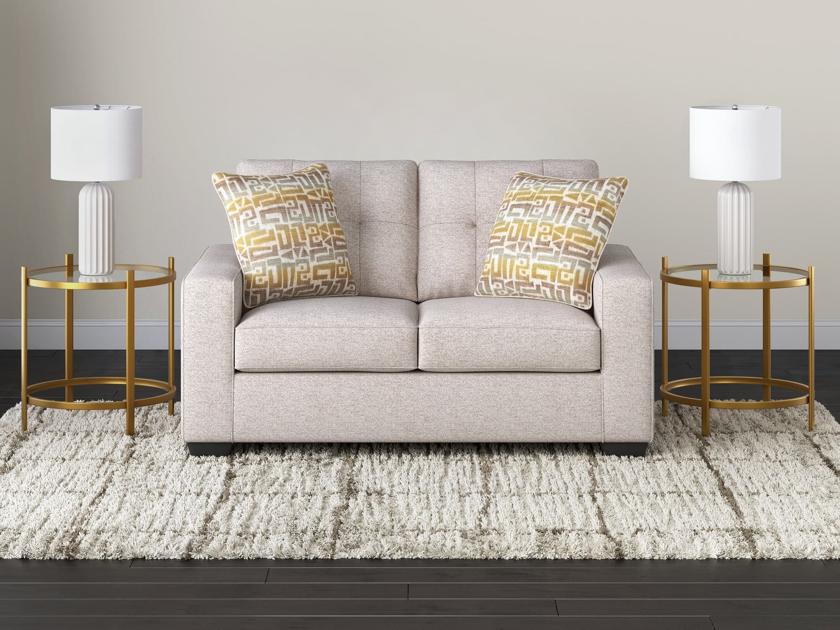 Larimer Stone Chenille Loveseat