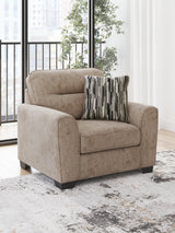 Olten Mocha Chenille Oversized Chair