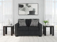 Jasmine Peaks Coal Chenille Loveseat