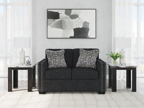 Jasmine Peaks Coal Chenille Loveseat