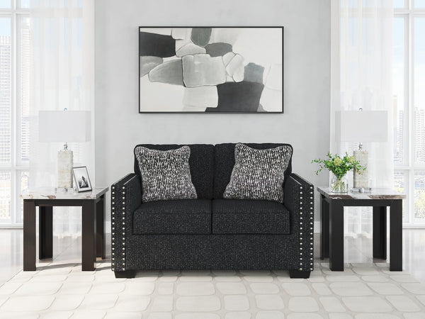 Jasmine Peaks Coal Chenille Loveseat