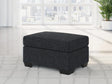 Jasmine Peaks Coal Chenille Ottoman