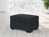 Jasmine Peaks Coal Chenille Ottoman