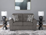 Olten Graphite Chenille Loveseat