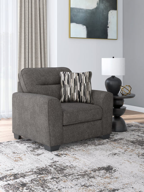 Olten Graphite Chenille Oversized Chair