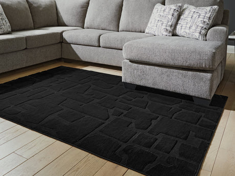 Gibbswell Black Washable 5' x 7' Area Rug