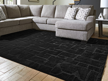 Gibbswell Black Washable 8' x 10' Area Rug