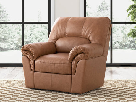 WillowBend Caramel Faux Leather Recliner