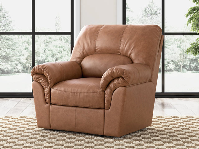 WillowBend Caramel Faux Leather Recliner