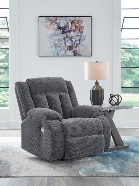 Observation Steel Velvet Power Recliner