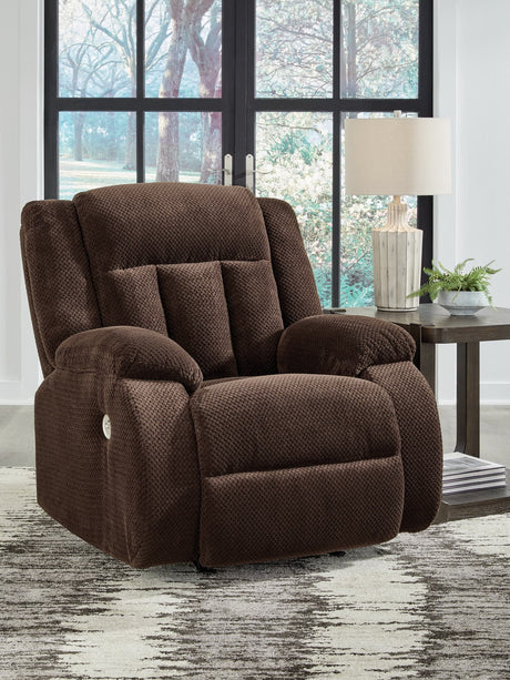 Observation Chocolate Velvet Power Recliner