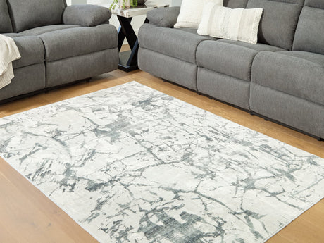 Tobinbury Gray Washable 5' x 7' Area Rug