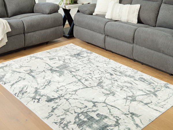 Tobinbury Gray Washable 5' x 7' Area Rug