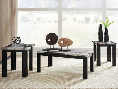 Jazmore Dark Brown Table (Set of 3)
