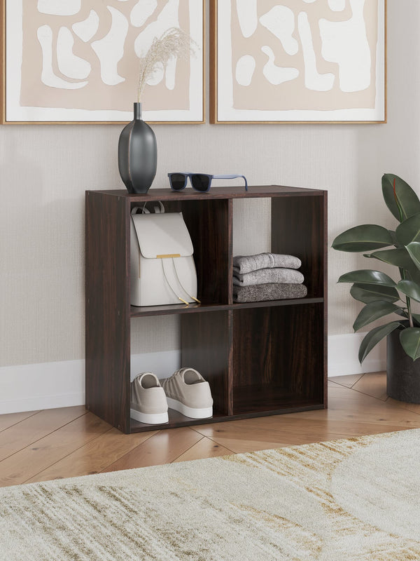 Glosmount Cherry/Light Brown Four Cube Organizer