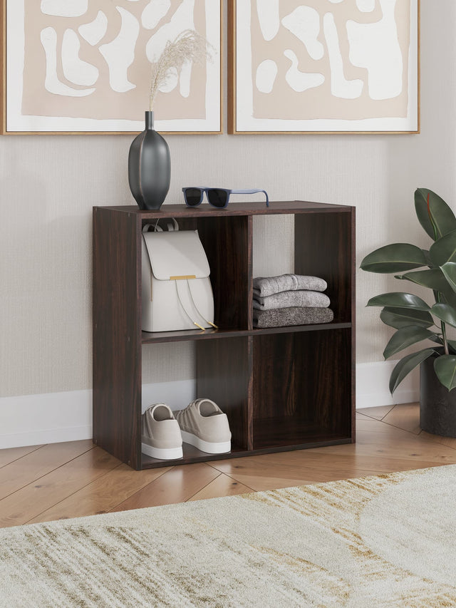 Glosmount Cherry/Light Brown Four Cube Organizer